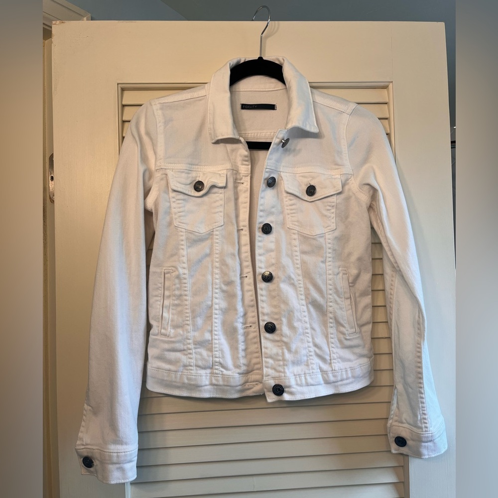 White Fidelity Denim Jacket, Women’s Size XS